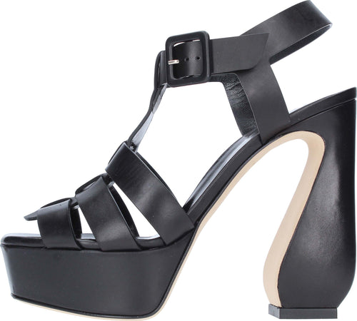 SI-ROSSI-Sandali-Nero-da-donna