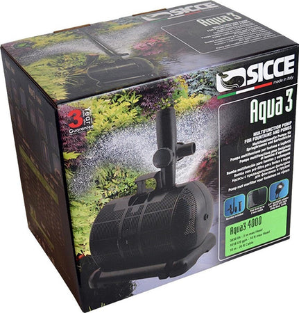 Sicce Pompa Laghetto Aqua 3 Filtrazione e Giochi da 4000 Litri Ora Giardino e giardinaggio/Decorazioni per il giardino/Stagni e giardini acquatici/Pompe/Pompe per fontane Ogomondo - Martina Franca, Commerciovirtuoso.it