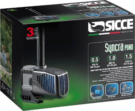 Sicce Pompa Laghetto SyncraPond 1.5 Filtrazione Giochi 1350 Litri Ora Giardino e giardinaggio/Decorazioni per il giardino/Stagni e giardini acquatici/Pompe/Pompe ad alta pressione Ogomondo - Martina Franca, Commerciovirtuoso.it