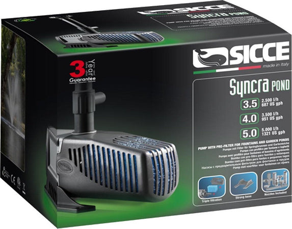 Sicce Pompa Laghetto Syncrapond 4.0 Filtrazione E Giochi Da 3500 L/h Giardino e giardinaggio/Decorazioni per il giardino/Stagni e giardini acquatici/Pompe/Filtri per pompe Ogomondo - Martina Franca, Commerciovirtuoso.it