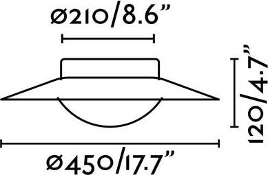 SIDE 450 Plafoniera nera e rame 17W Illuminazione/Illuminazione per interni/Lampadari lampade a sospensione e plafoniere/Plafoniere Led Mall Home - Napoli, Commerciovirtuoso.it