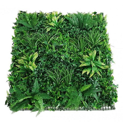 Siepe artificiale per parete sempreverde verticale Giungla da intero ed esterno 1 x 1 mt