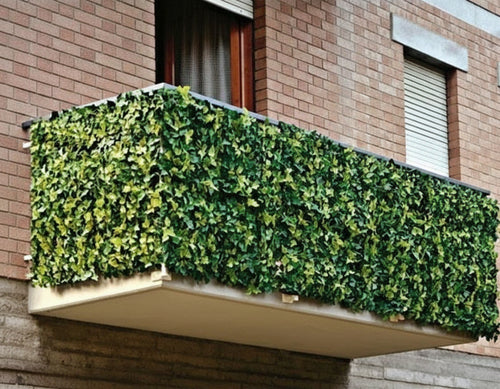 Siepe-Artificiale-Sintetica-1x3-Metri-Rotolo-Rete-Foglie-Edera-Verde-Per-Balcone