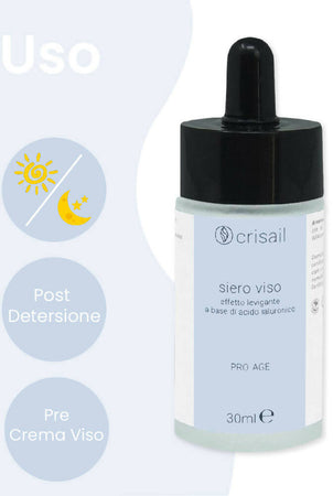 Siero Viso Acido Ialuronico 30 Ml Crisail Siero Rimpolpante Viso Facile Assorbimento