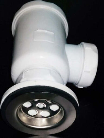 Sifone-A-Fiasco-Piletta-Tubo-Scarico-Raccordo-Acqua-Lavabo-Lavello-Vasca-Doccia