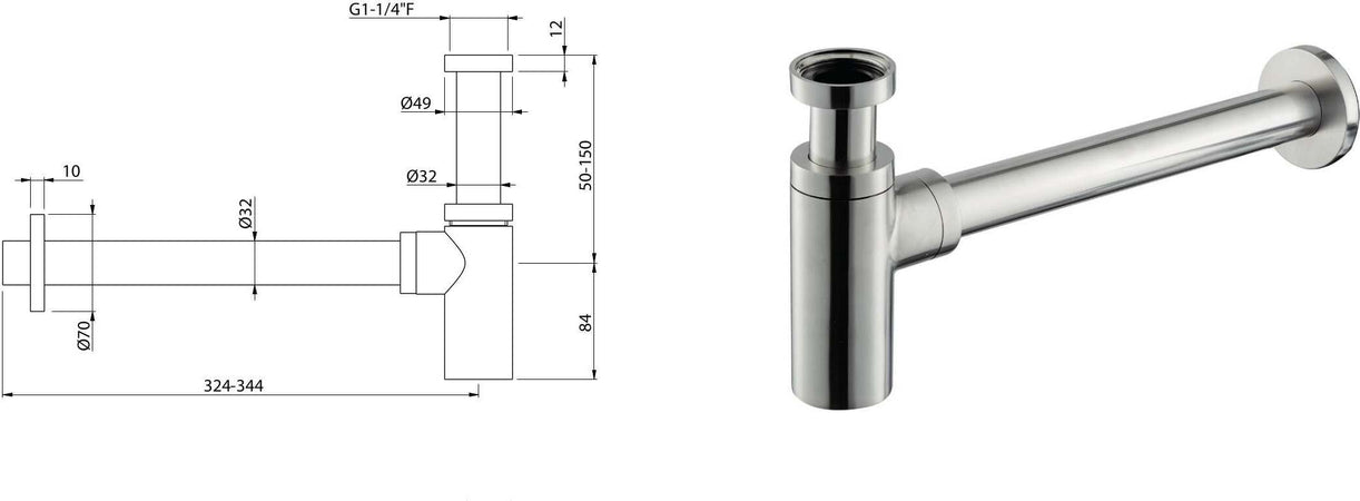 Sifone-a-vista-per-lavabo-in-acciaio-inox-di-Tubico-Nilo