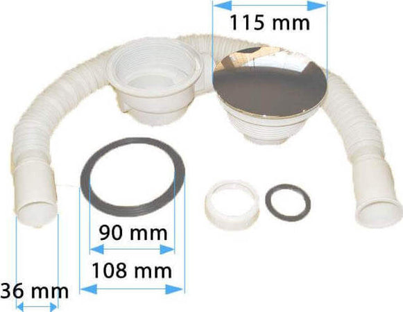 Sifone e Piletta Di Scarico Per Piatto Doccia Fai da te/Attrezzature per cucine e bagni/Attrezzature per bagni/Docce e componenti doccia/Piatti doccia Shopbagno.it - Roma, Commerciovirtuoso.it