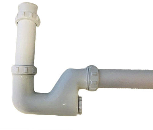 Sifone lavabo bidet per lavabo a K da 1 pollice, bianco completo