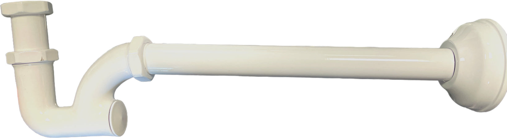 Sifone lavabo bidet per lavabo a K da 1 pollice, bianco completo