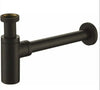 Sifone minimalista da 1' 1/4 per lavabo moderno, nero opaco