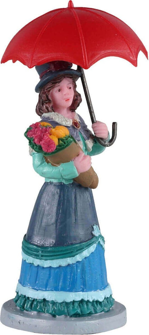 Signorina con ombrello, personaggio per villaggio di Natale in poliresina Casa e cucina/Decorazioni per interni/Addobbi e decorazioni per ricorrenze/Decorazioni natalizie/Oggettistica MagiediNatale.it - Altamura, Commerciovirtuoso.it