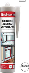 Silicone-acetico-Fischer-507189-Universale-Bianco