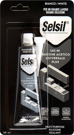 SILICONE-ACETICO-UNIVERSALE-'SAC-100'-bianco-ml-50---(ral-9010)-tubetto-Selsil