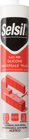 SILICONE-ACETICO-UNIVERSALE-'SAC-100'-testa-di-moro-ml-280---(ral-8017)-Selsil