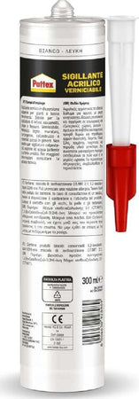 Silicone acrilico verniciabile ideale per crepe e fessure 300 ml bianco Fai da te/Ferramenta/Adesivi e sigillanti/Silicone La Zappa - Altamura, Commerciovirtuoso.it