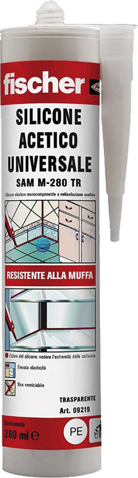 Silicone-Fischer-Acetico-Bianco-280ML-217---Sigillatura-Affidabile-e-Resistente