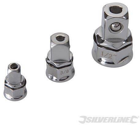 Silverline Adattatore per chiavi a cricchetto 3 pz Set di leve cricco meccanica