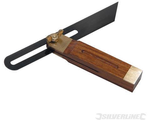 Silverline Falsa Squadra Regolabile con lama in acciaio 190 mmmanico in legno