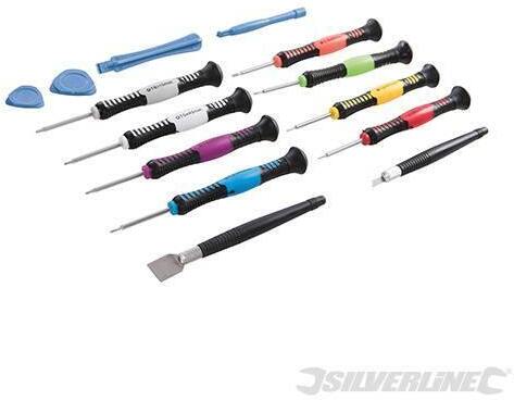 Silverline Kit per riparazione di tablet e telefoni 16pezzi