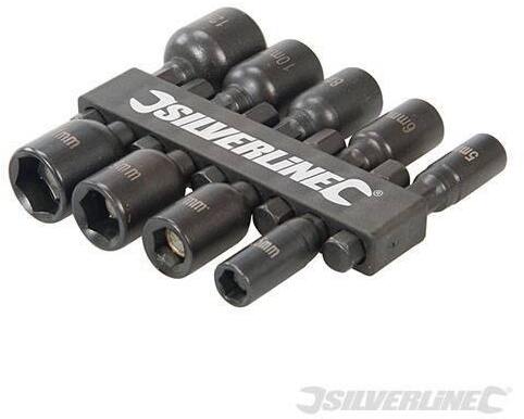 Silverline Set avvitadado magnetici in acciaio 9 pezzi