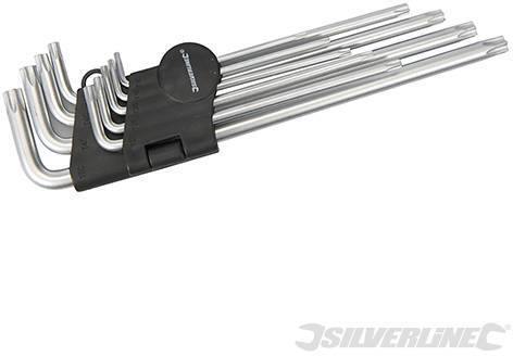 Silverline Set Chiavi Torx 9pz metriche stella in acciaio da T10 a T50 Prezzo