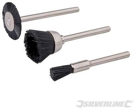 Silverline Set di spazzole in nylon per utensile multifunzione 3 pezzi