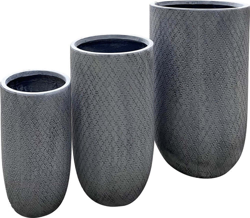 SILVIA---set-di-3-vasi-Grigio-Milani-Home