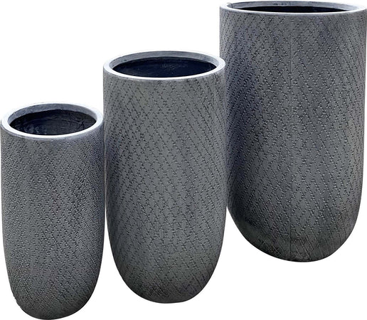 SILVIA---set-di-3-vasi-Grigio-Milani-Home