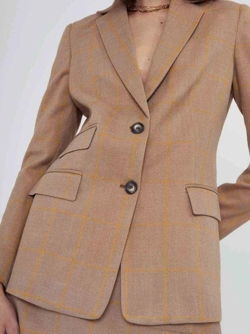 SILVIAN-HEACH-GIACCA-MONOPETTO-A-QUADRI-da-donna