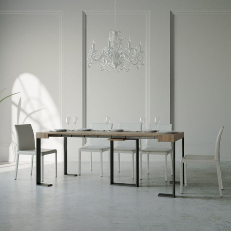 Tavolo consolle "Bari" allungabile in legno per sala da pranzo