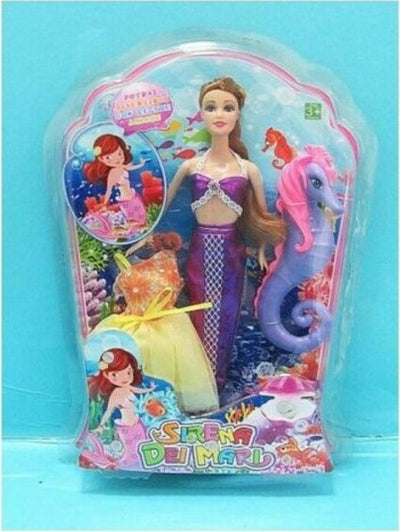 Sirena-Dei-Mari-Sirenetta-Sirena-Cavalluccio-Marino-Giocattolo-Gioco-Bambina