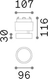 Sistema-Binario-Arca-Metallo-Nero-Led-9W-3000K-Luce-Calda
