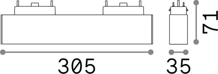 Sistema-Binario-Piatto-Arca-Metallo-Nero-Led-13W-4000K-Luce-Naturale