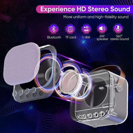 Sistema Karaoke Bluetooth Con Microfono Altoparlante Portatile Con Maniglia Audio Elettronica/Informatica/Accessori/Accessori per audio e video/Microfoni per PC Trade Shop italia - Napoli, Commerciovirtuoso.it