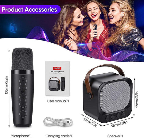 Sistema Karaoke Bluetooth Con Microfono Altoparlante Portatile Con Maniglia Audio Elettronica/Informatica/Accessori/Accessori per audio e video/Microfoni per PC Trade Shop italia - Napoli, Commerciovirtuoso.it