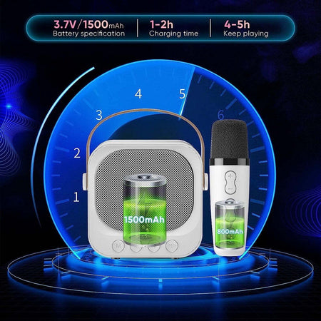 Sistema Karaoke Bluetooth Con Microfono Altoparlante Portatile Con Maniglia Audio Elettronica/Informatica/Accessori/Accessori per audio e video/Microfoni per PC Trade Shop italia - Napoli, Commerciovirtuoso.it