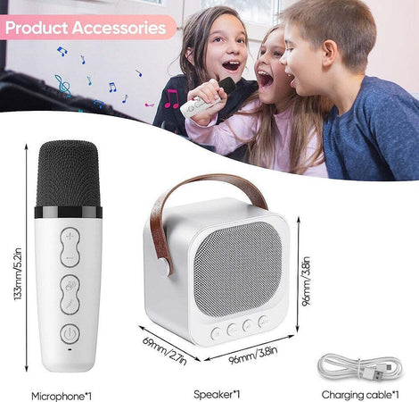 Sistema Karaoke Bluetooth Con Microfono Altoparlante Portatile Con Maniglia Audio Elettronica/Informatica/Accessori/Accessori per audio e video/Microfoni per PC Trade Shop italia - Napoli, Commerciovirtuoso.it