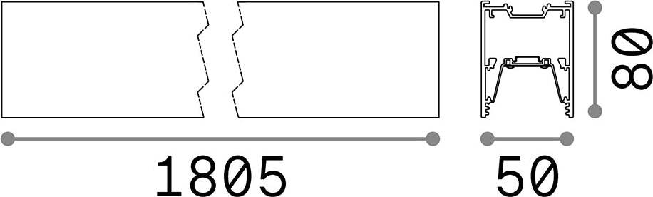 Sistema-Lineare-Fluo-Wide-Alluminio-Bianco-Led-36W-4000K-Luce-Naturale-L.180,5Cm