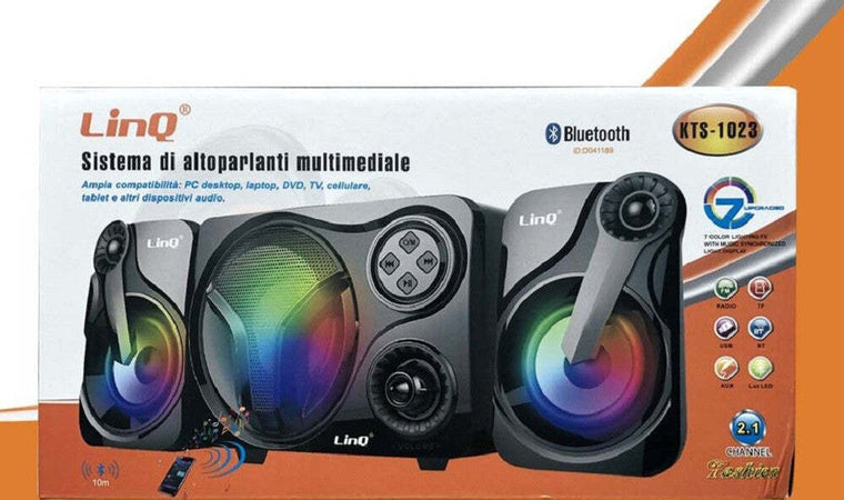 Sistema Multimediale Altoparlanti Speaker Casse Bluetooth Fm Luci Led Usb Kts-1023 Elettronica/Audio e video portatile/Accessori/Casse portatili e Docking Station con altoparlanti/Casse portatili Bluetooth Trade Shop italia - Napoli, Commerciovirtuoso.it