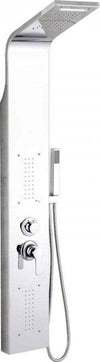 Sistema Pannello Doccia Curvo Esy_69211 Acciaio Specchio Doccetta 22x48x152cm Accessori Doccia Trade Shop italia - Napoli, Commerciovirtuoso.it