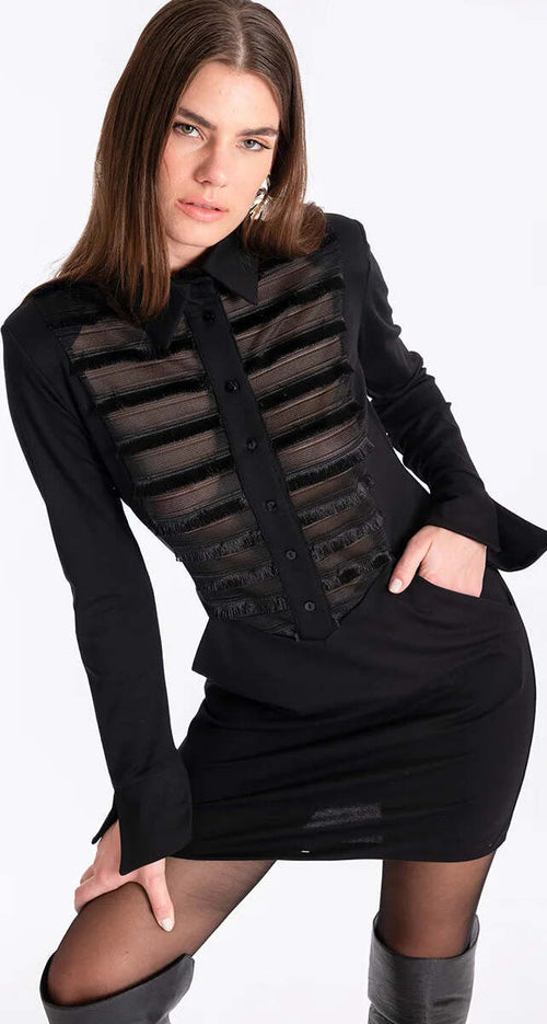SISTE'S-|-Abito-corto-modello-camicia