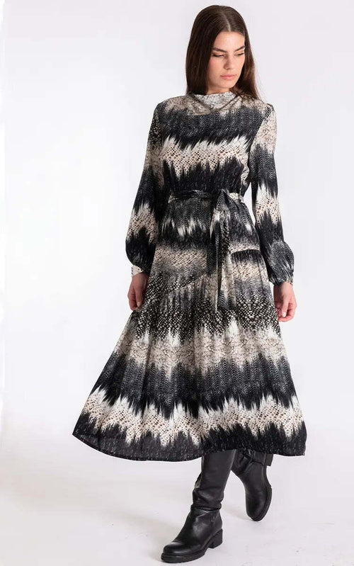 SISTE'S-|-Abito-lungo-fantasia-sfumata