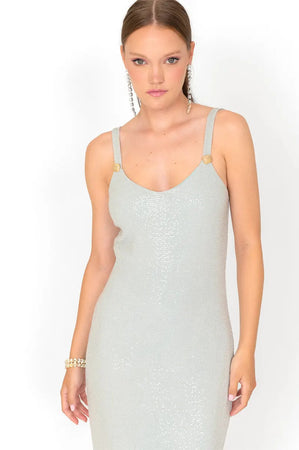 SISTE'S-GOLD-|-Abito-tubino-smanicato-paillettes