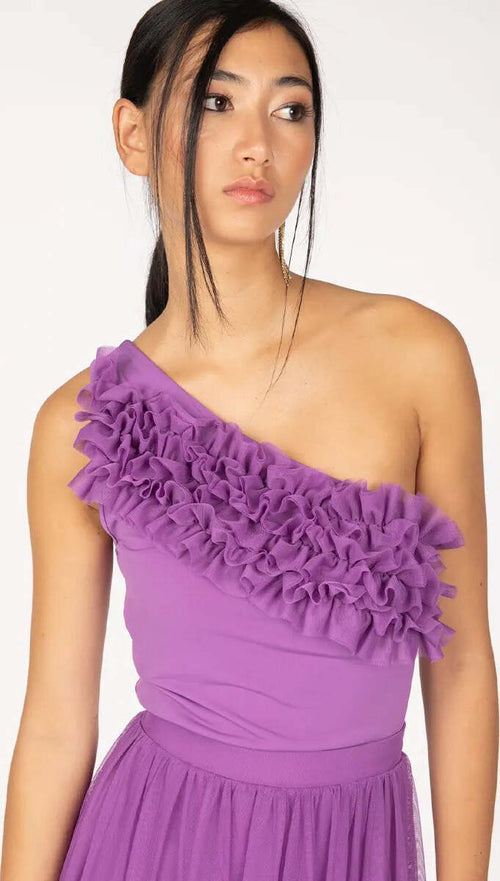 Siste's | Top Monospalla Tulle Donna Moda/Donna/Abbigliamento/T-shirt top e bluse/Canotte e top You Store - Messina, Commerciovirtuoso.it