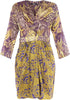 Siste’s Vestito Corto Donna Fantasia Pitone Rosa E Oro Abito Mini Dress Scollo A V Maniche A 3/4 Fascia Coulisse In Vita Moda/Donna/Abbigliamento/Vestiti/Discoteca You Store - Messina, Commerciovirtuoso.it
