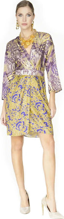 Siste’s Vestito Corto Donna Fantasia Pitone Rosa E Oro Abito Mini Dress Scollo A V Maniche A 3/4 Fascia Coulisse In Vita Moda/Donna/Abbigliamento/Vestiti/Discoteca You Store - Messina, Commerciovirtuoso.it