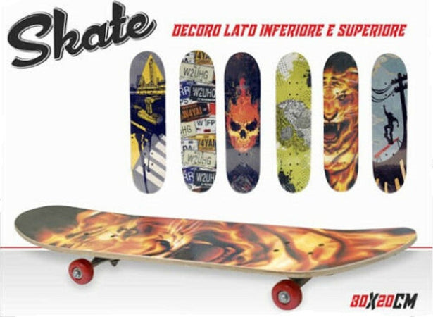 Skateboard Skate In Legno Varie Fantasie Colorato Bambini Ragazzi 78 Cm Sport e Tempo Libero > Attrezzi e Abbigliamento Sportivo > Accessori Sport Trade Shop italia - Napoli, Commerciovirtuoso.it