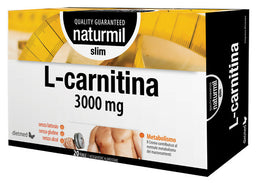 L-Carnitina 3000 mg Naturmil 20 flaconcini. Integratore alimentare di  carnitina e cromo per la riduzione della massa grassa