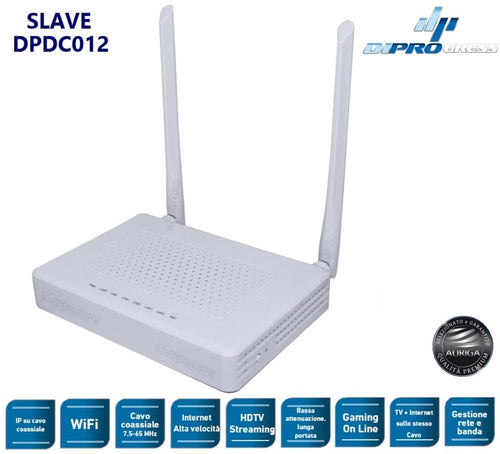 Slave Wifi Aggiuntivo Estensore Internet Via Cavo TV DIPROGRESS DPDC012