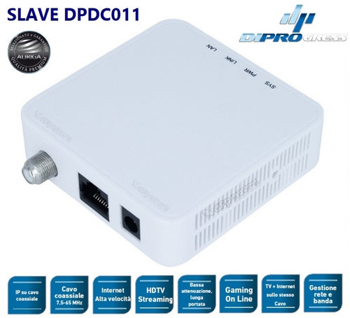 Slave Aggiuntivo Estensore Internet Via Cavo TV DIPROGRESS DPDC011